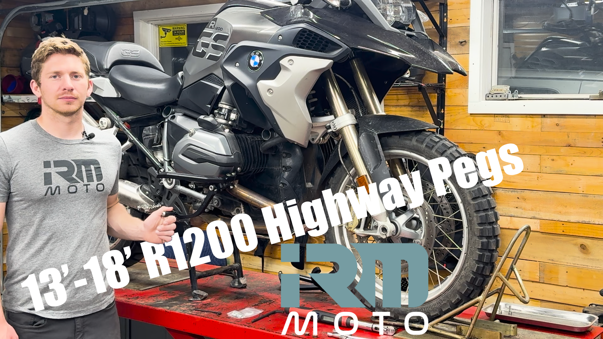 Load video: Install Gemini 1200 Pegs, BMW R1200 highway pegs